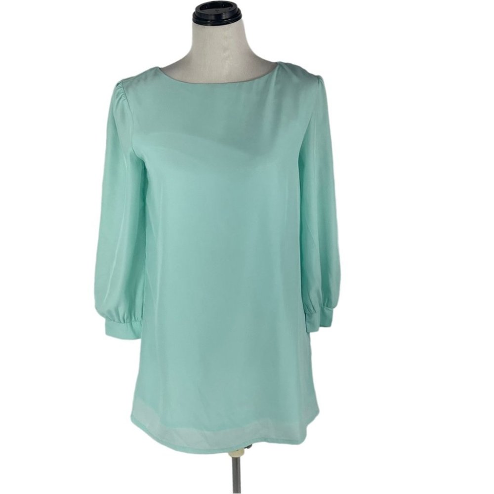 Lulu’s Mint Green Long Sleeve Shift Dress Size Small